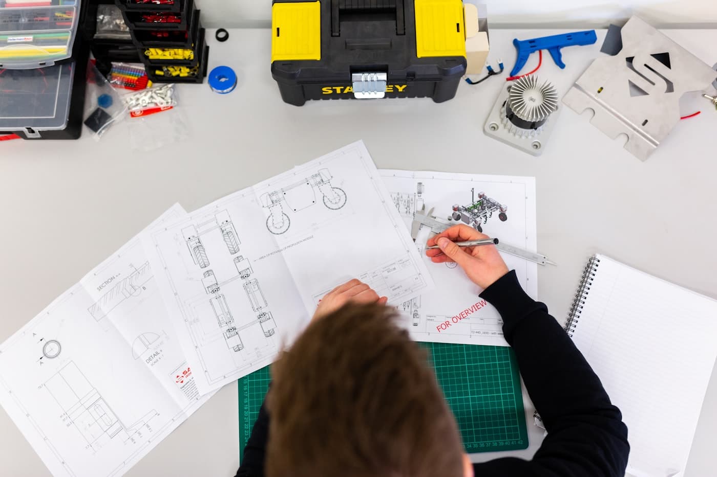 Our team at work in the workshop